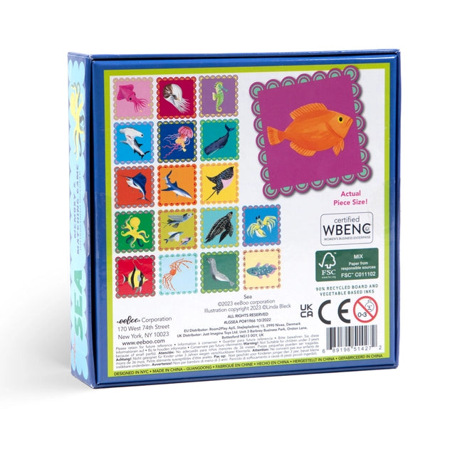 eeBoo Sea Little Square Memory Game