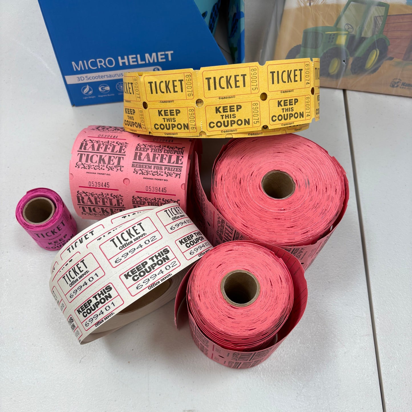 Mixed Raffle Tickets Lot