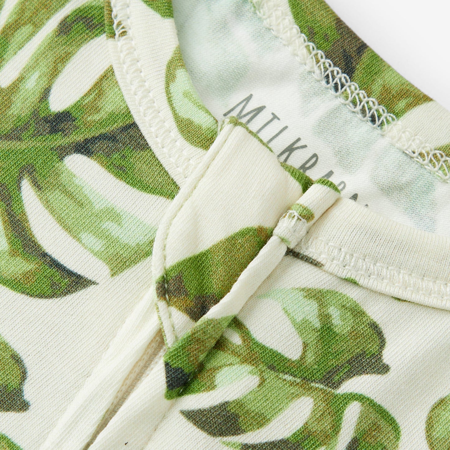 Island Leaf Cotton Stretch Zipper Pajama