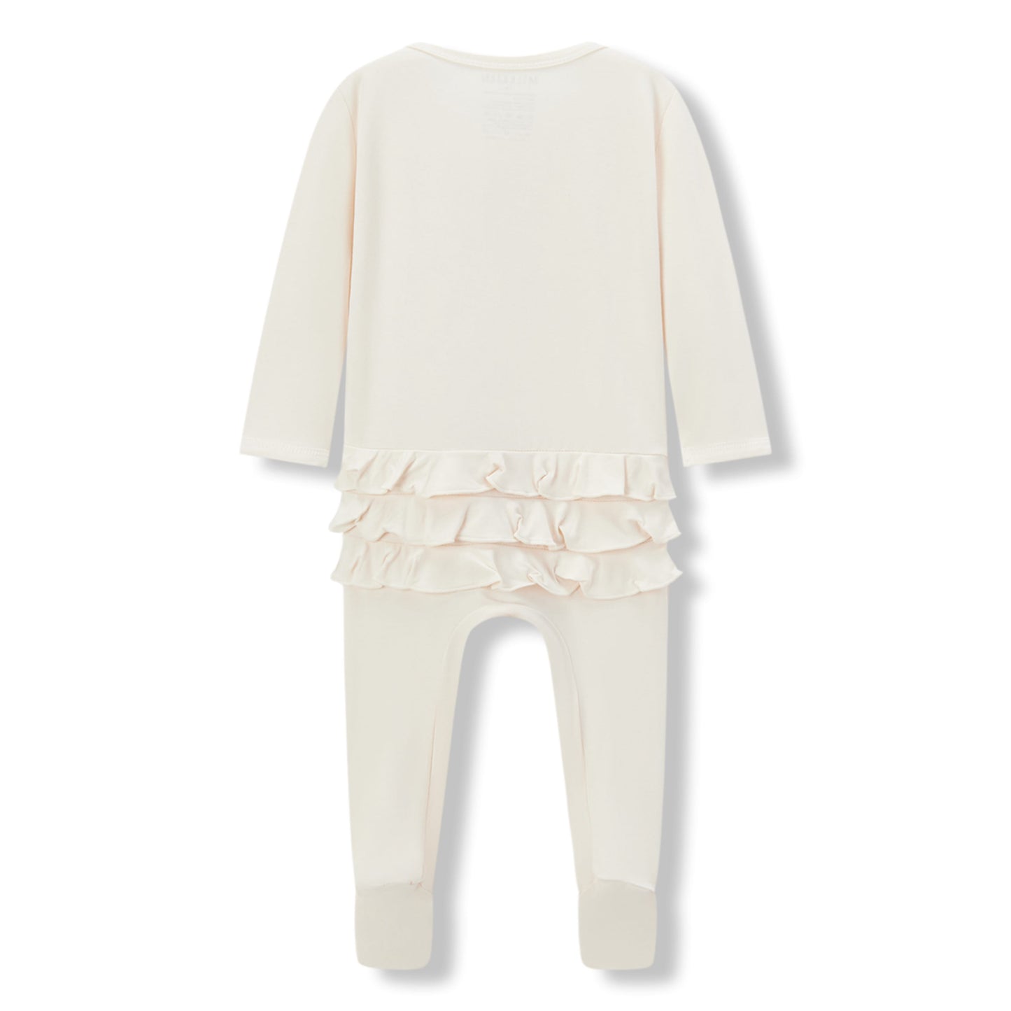 Salt Luxe Solid Ruffle Footed Romper