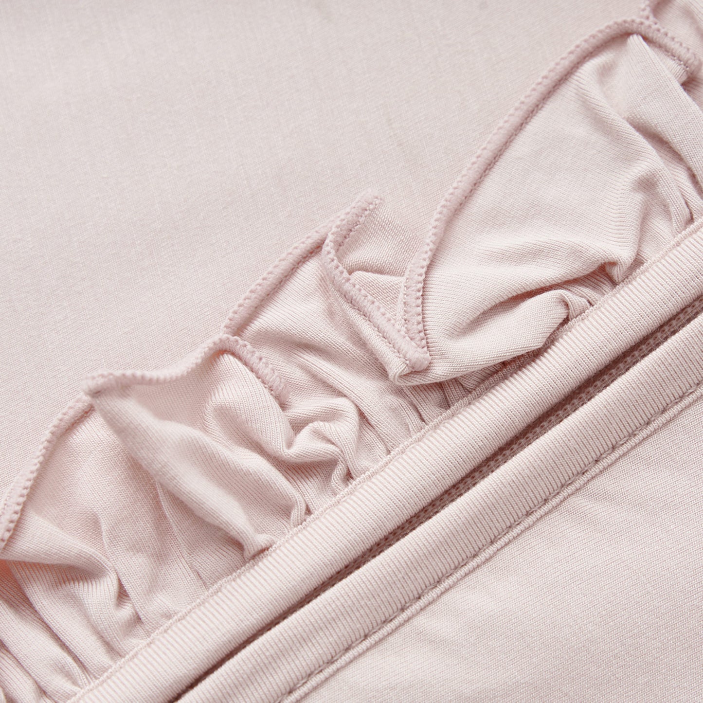 Sepia Rose Luxe Solid Ruffle Footed Romper