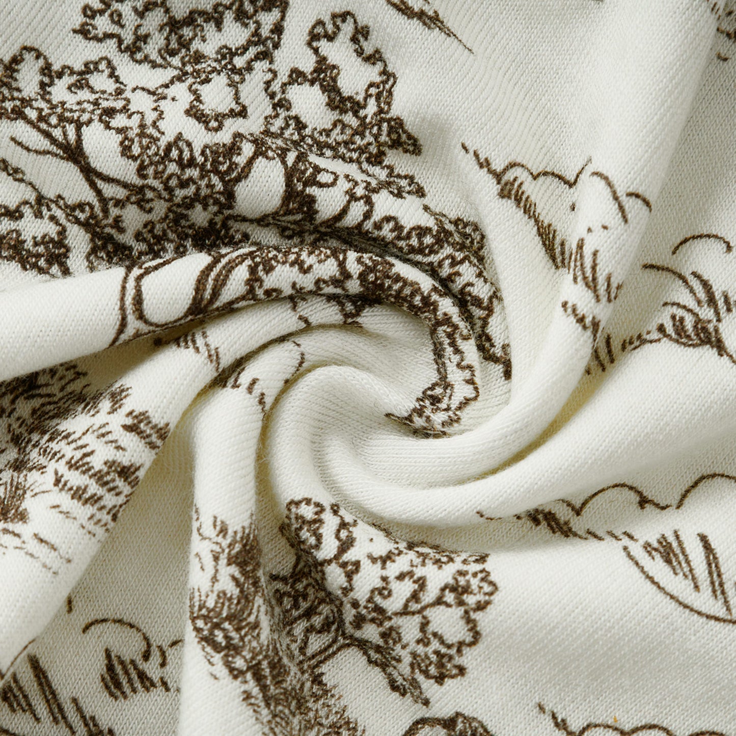 Country Toile Luxe Stretch Zipper Footed Romper