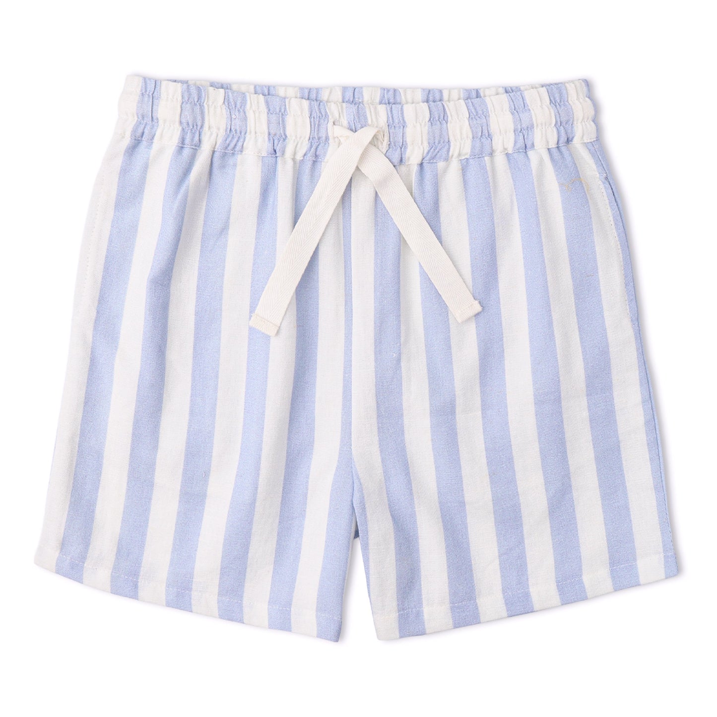 Organic Shirt & Shorts Set - Blue Stripes
