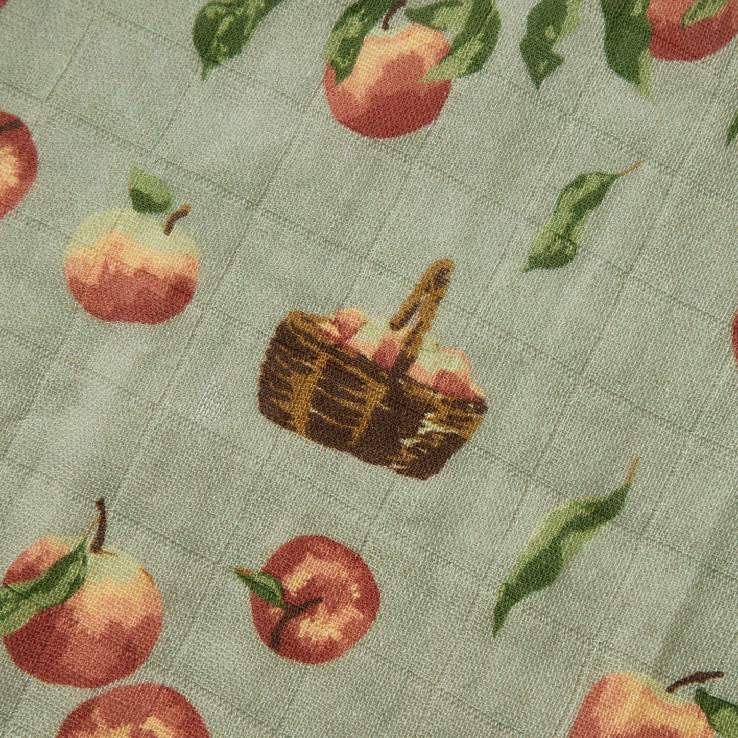 Apple Orchard Organic Cotton Two-Piece Burp Cloth Set