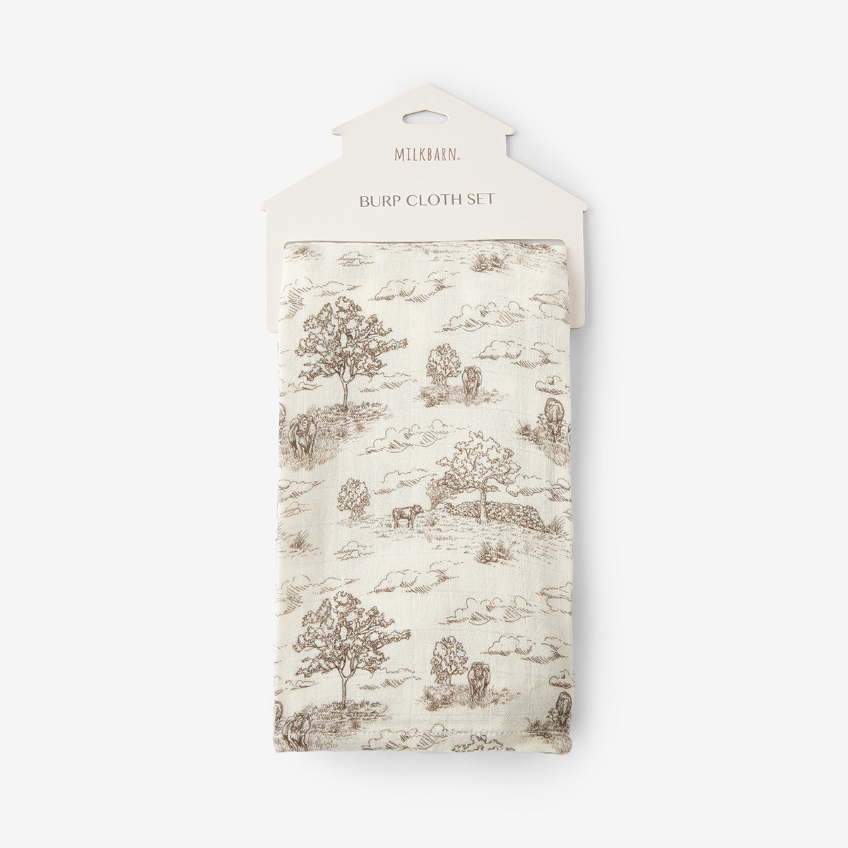 Country Toile Bamboo Two-Piece Burp Cloth Set