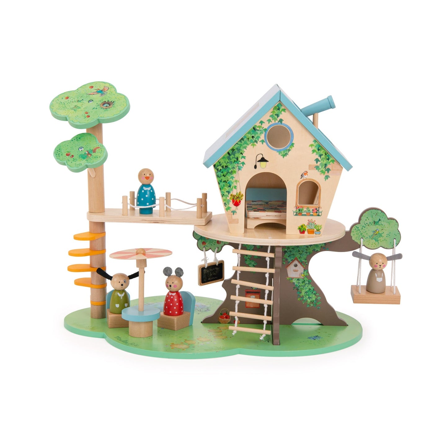 Assorted Wooden Characters - Playhouse The Big Family - Moulin Roty