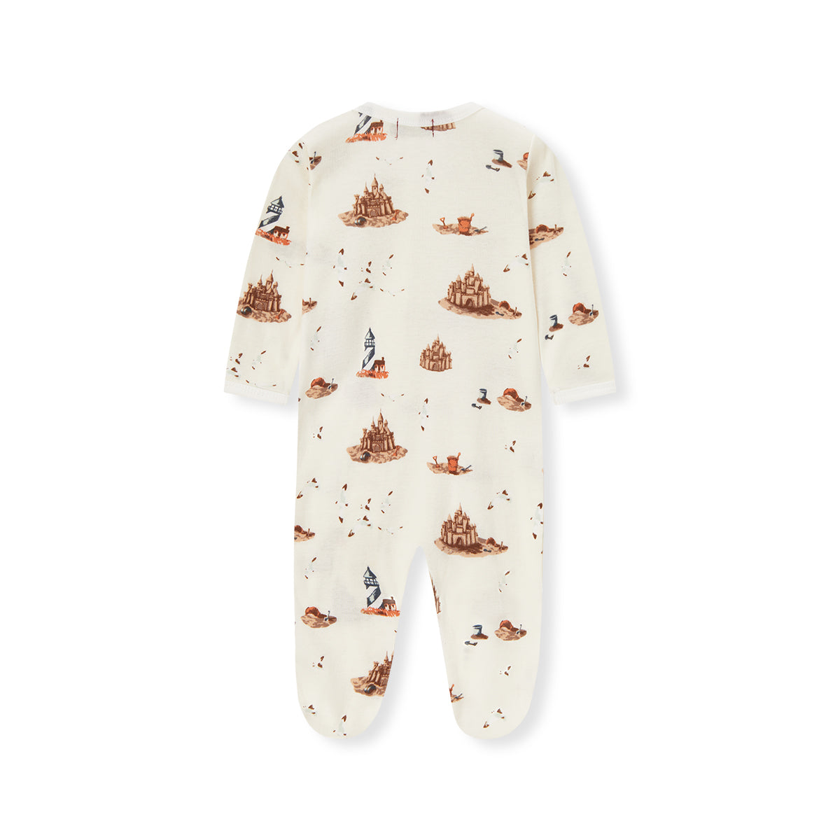Sandcastle Organic Cotton Zipper Footed Romper
