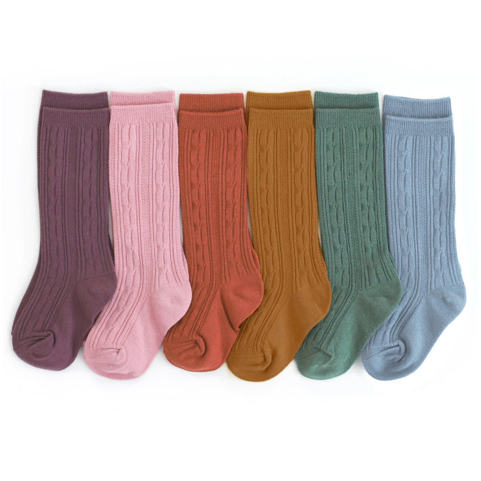 Cable Knit Knee High Socks