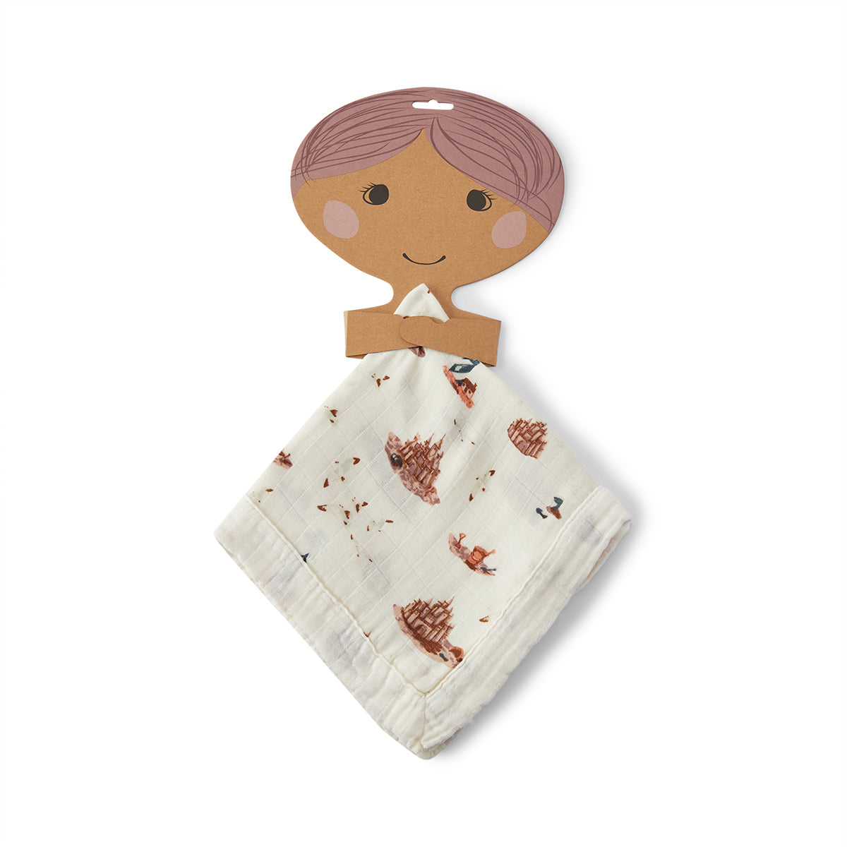 Sandcastle Mini Lovey Two-Layer Muslin Security Blanket