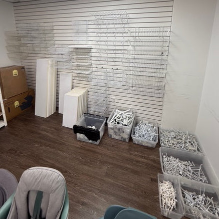 Slat Wall Shelves, Baskets, and Hooks