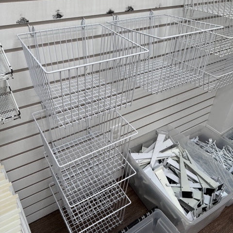 Slat Wall Shelves, Baskets, and Hooks