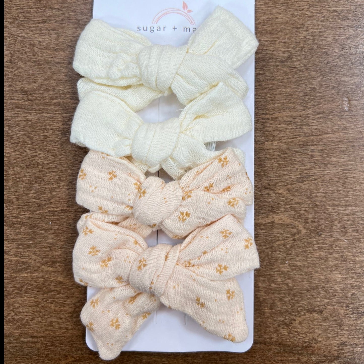 Sugar + Maple Tied Muslin Bows