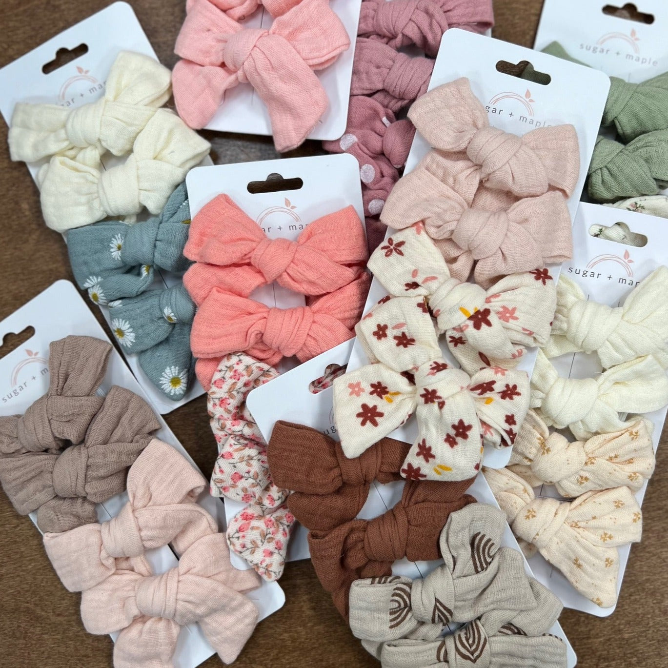Sugar + Maple Tied Muslin Bows