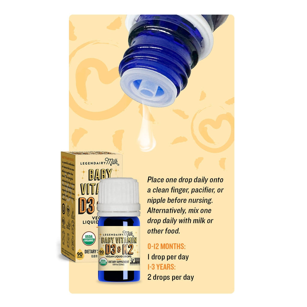 Legendairy Organic Baby Vitamin D3&K2 Liquid Drops