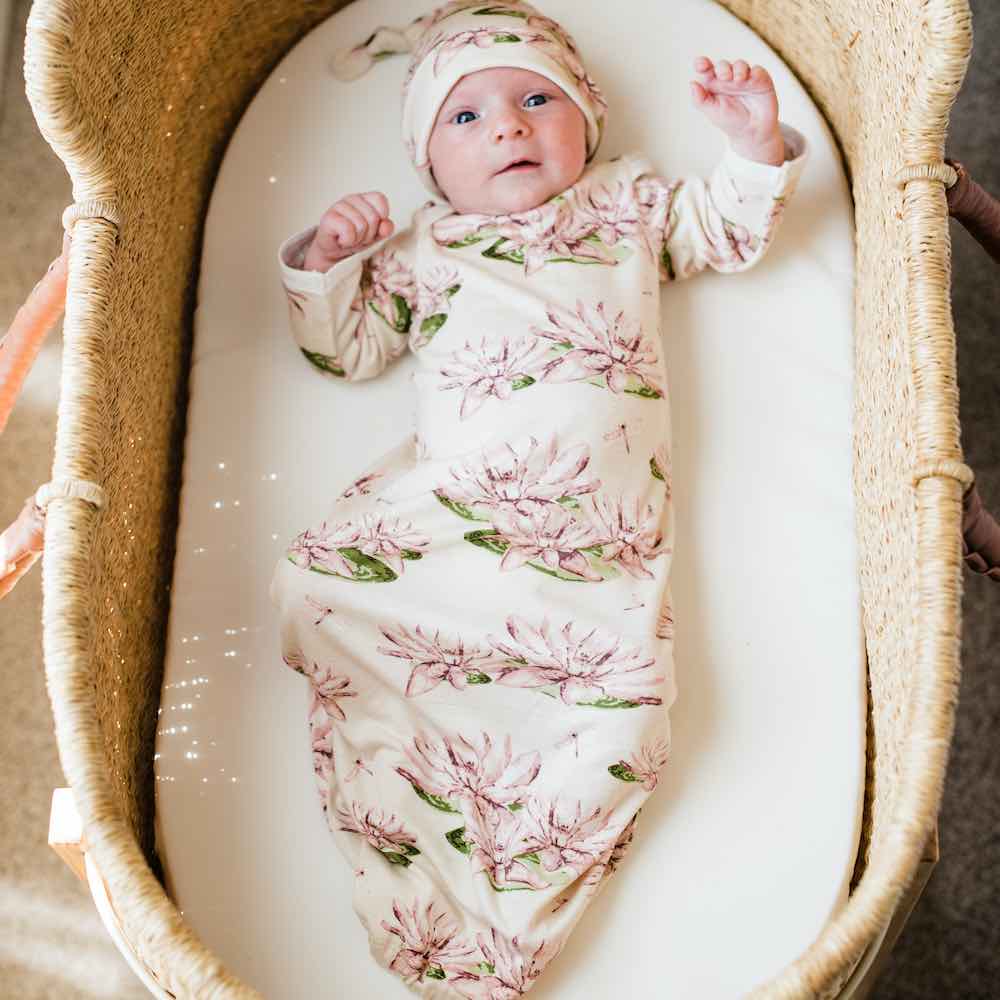 Valais Sheep Bamboo Newborn Gown & Hat Set