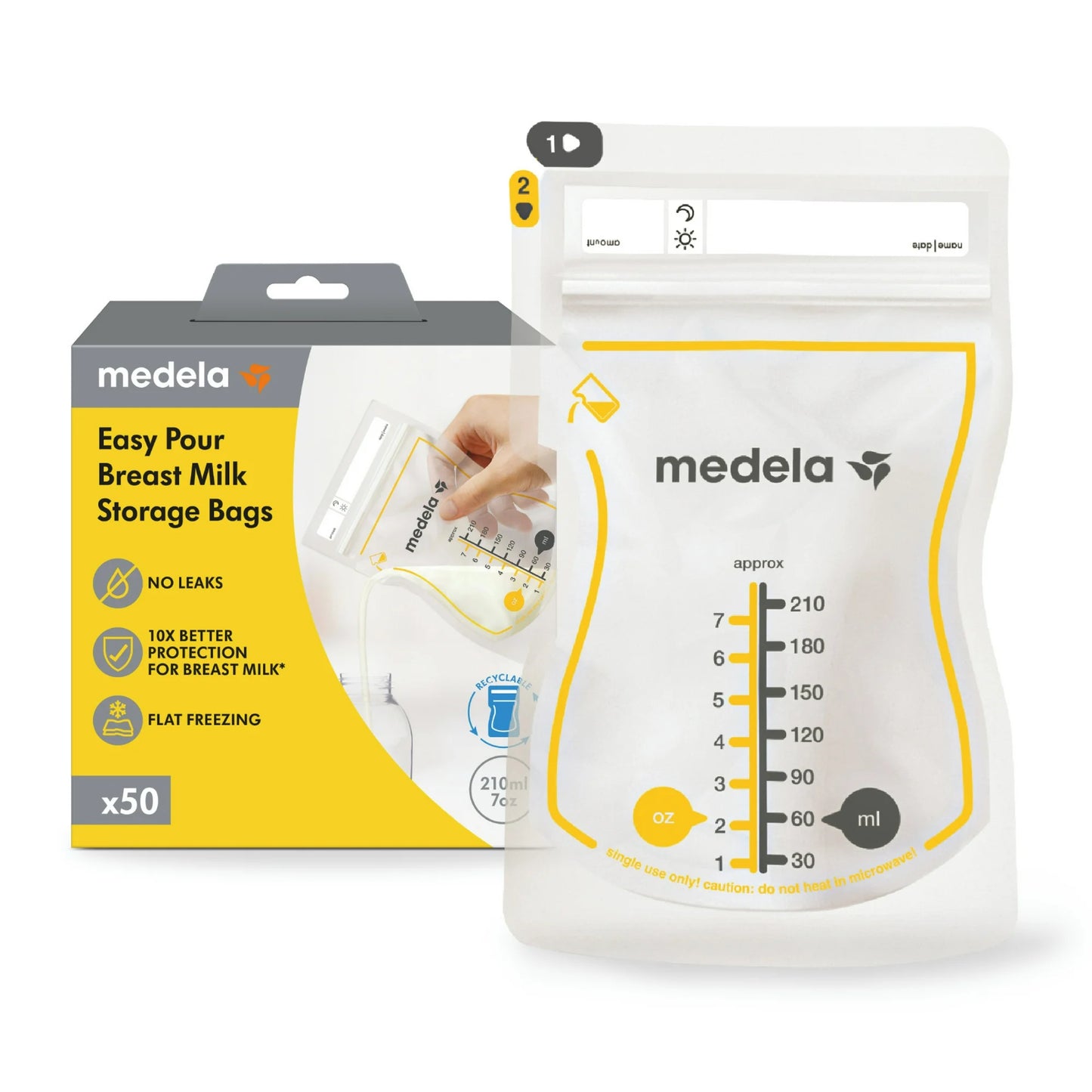 Medela Easy Pour Disposable Breast Milk Storage Bags