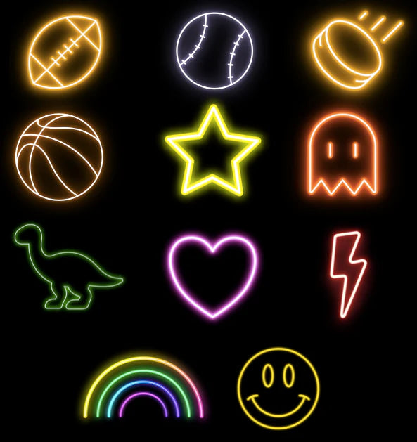 Personalized Neon Name Sign with Icon