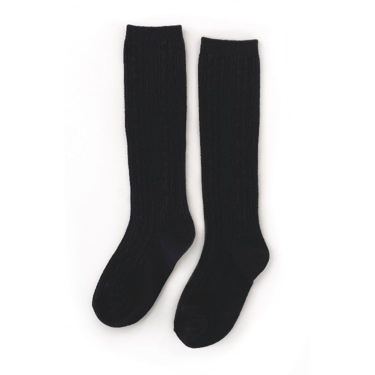 Cable Knit Knee High Socks