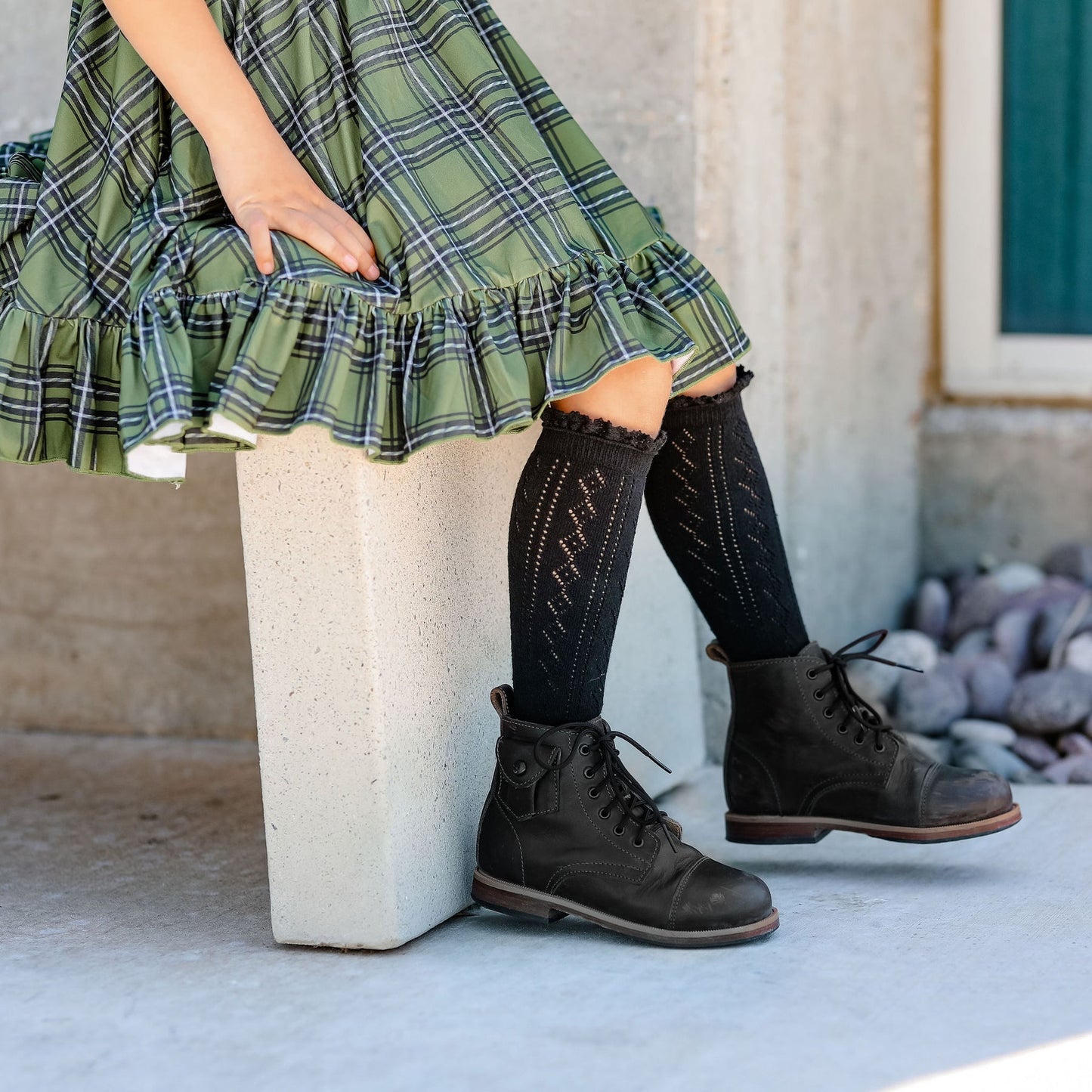 Fancy Lace Top Knee High Socks