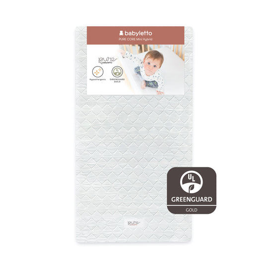 Babyletto Pure Core Non-Toxic Mini Crib Mattress with Hybrid Cover