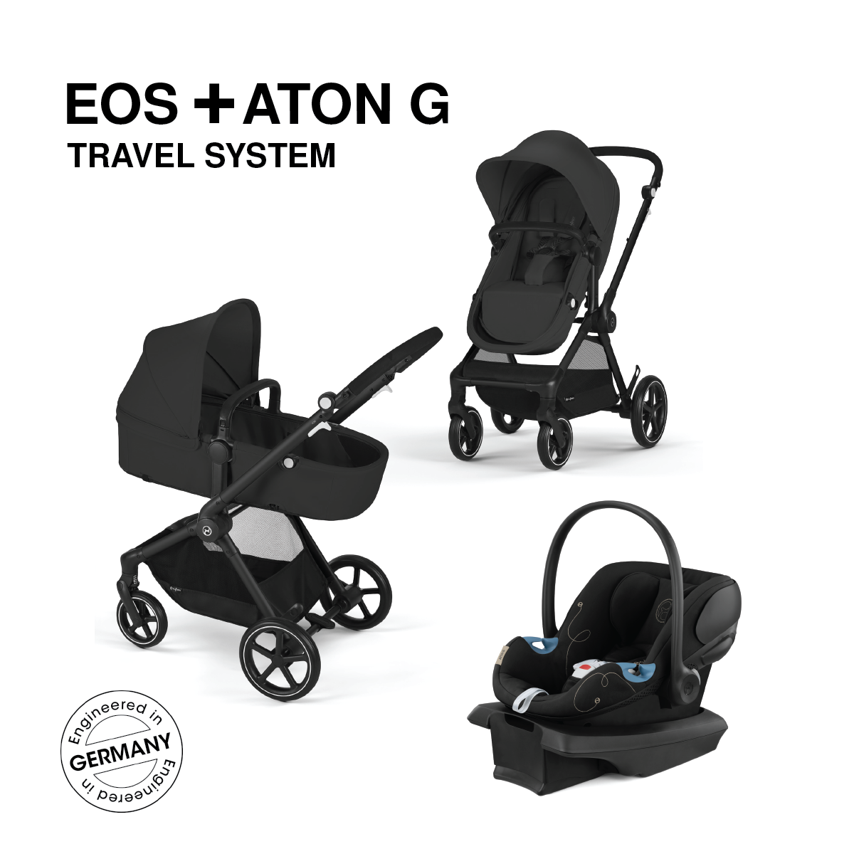 Cybex EOS 5-in-1 and Aton G Travel System Strollers