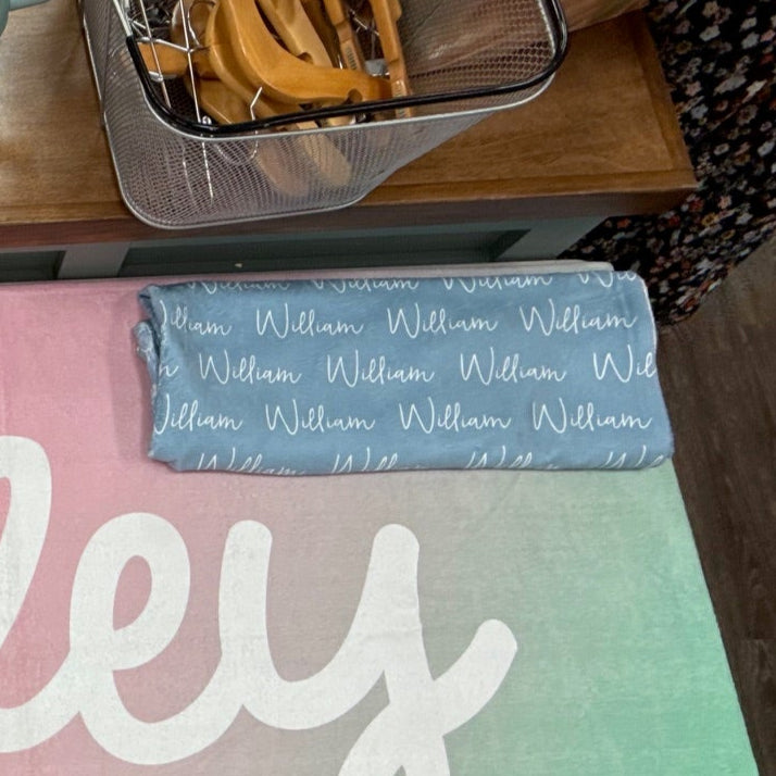 Personalized "William" Minky Blanket