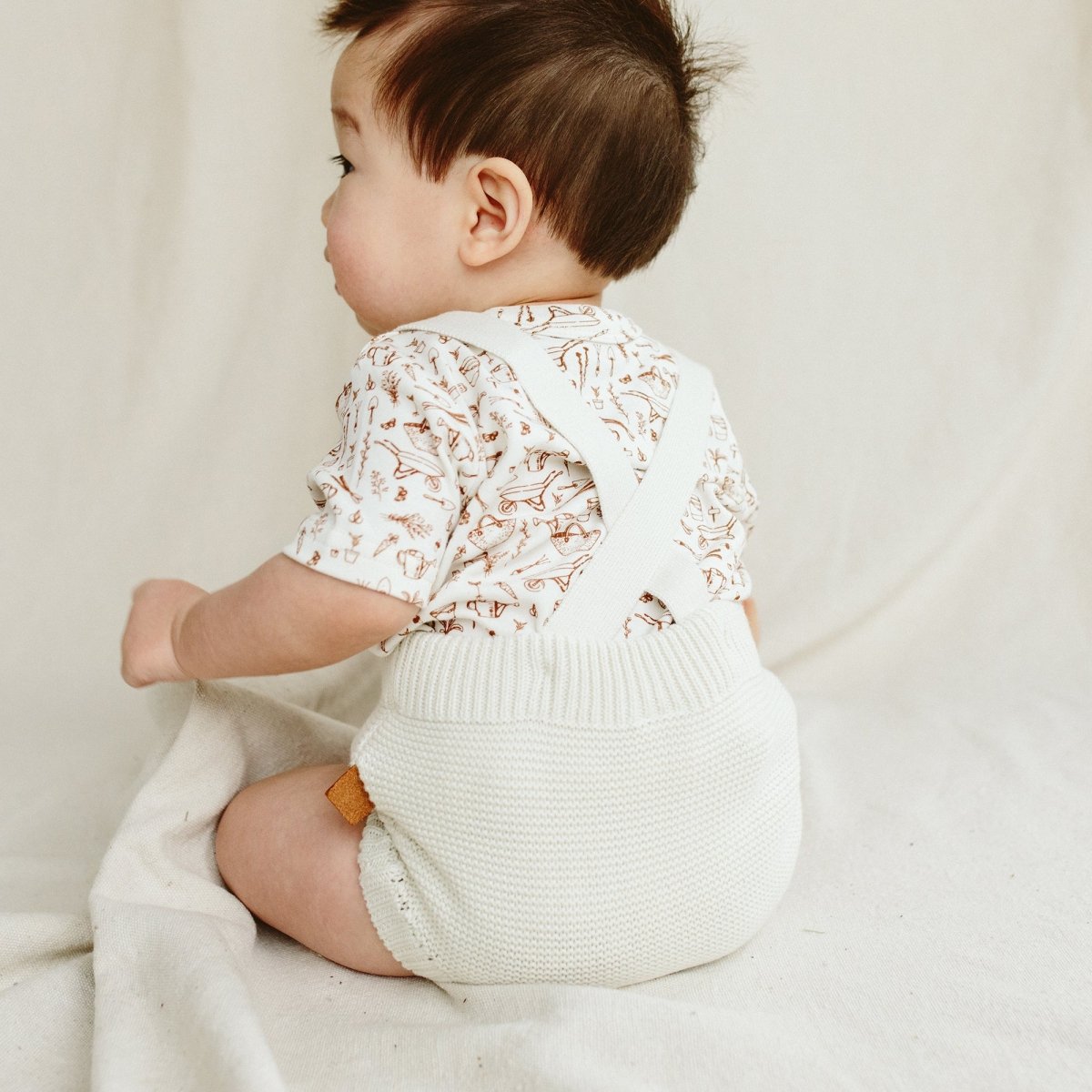 KNIT SUSPENDER BLOOMERS | CLOUD
