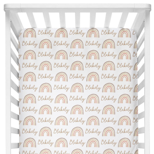 Sugar + Maple Personalized Crib Sheets