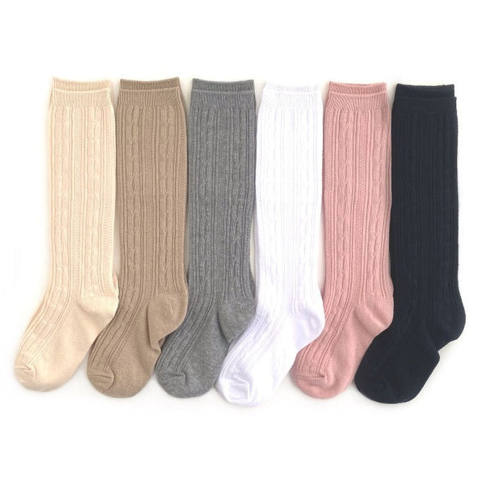 Cable Knit Knee High Socks