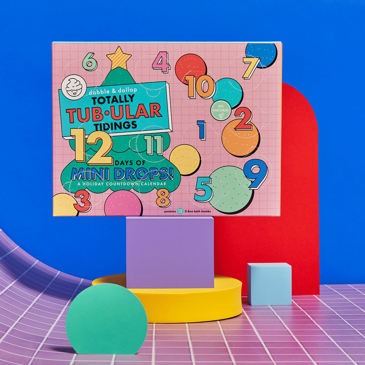 Totally Tub-ular Tidings 12 Days of Mini Drops Holiday Countdown Calendar