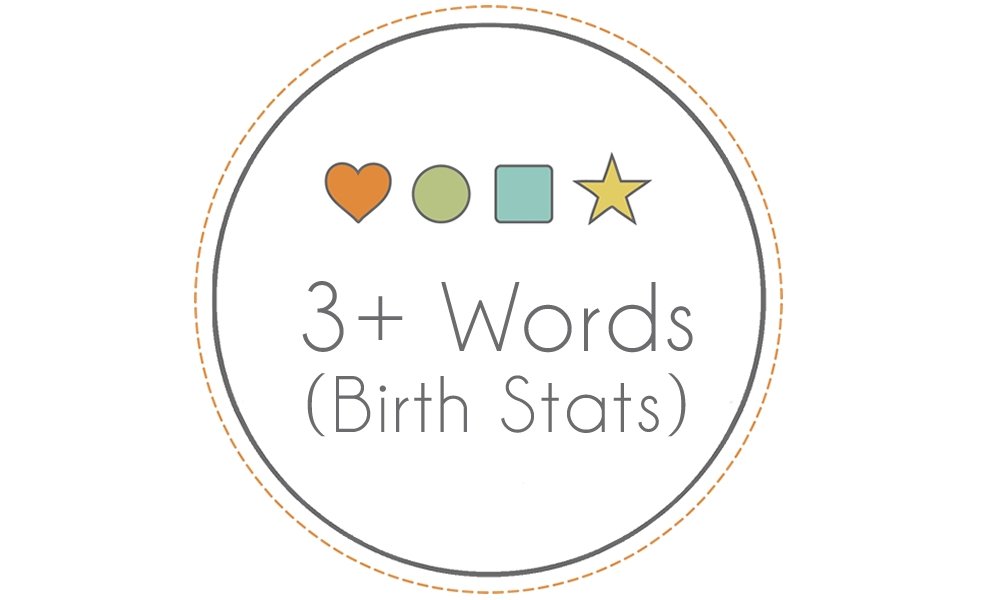 Personalization - 3+ Words / Birth Stats