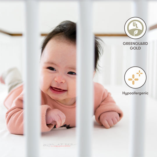 Babyletto Pure Core Non-Toxic Mini Crib Mattress with Hybrid Cover