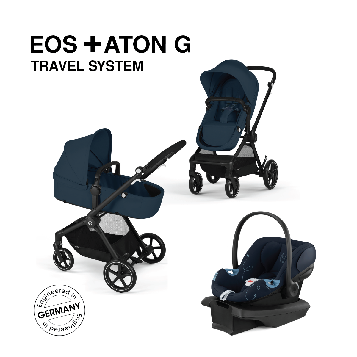 Cybex EOS 5-in-1 and Aton G Travel System Strollers