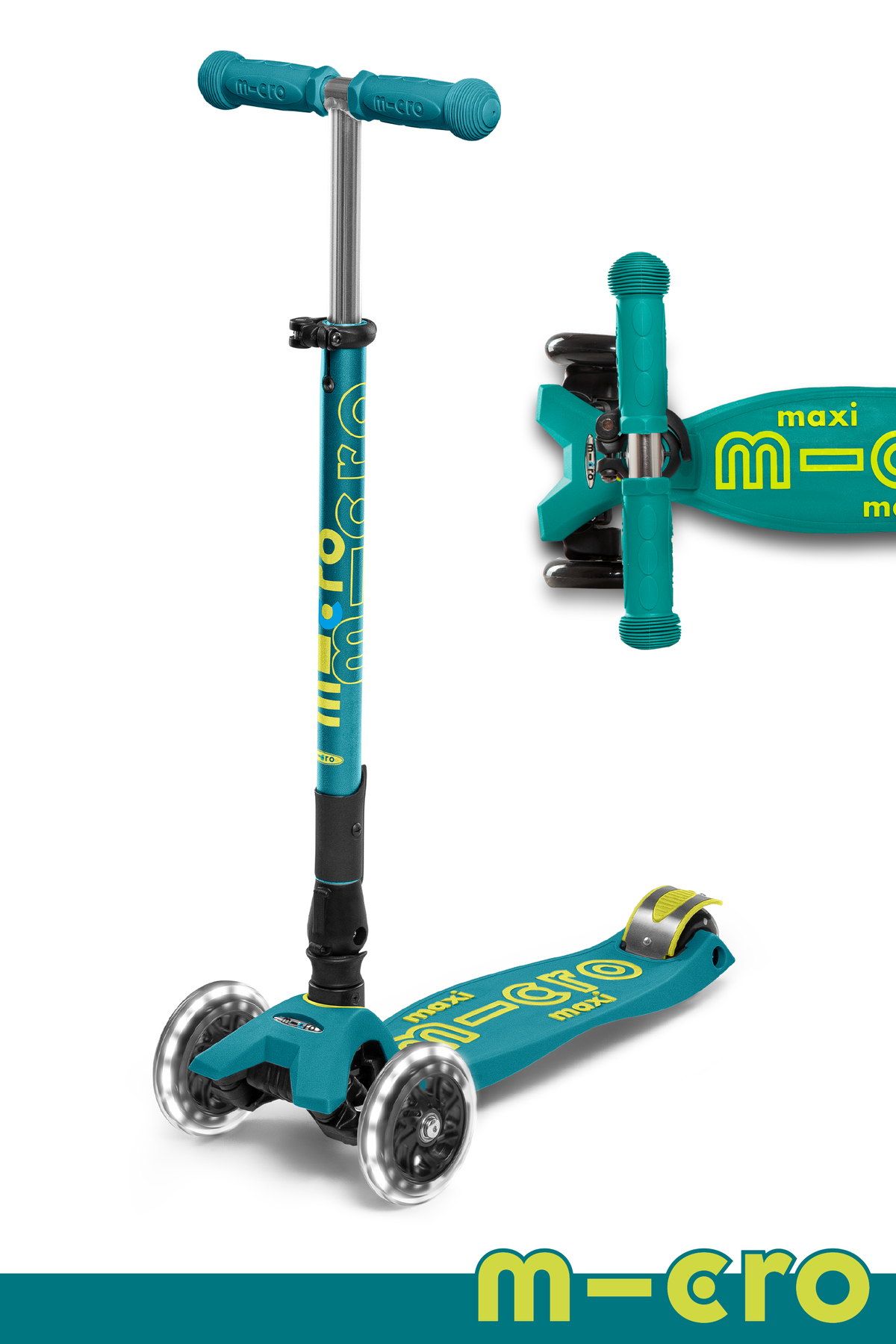 Micro Kickboard Maxi Deluxe Foldable LED