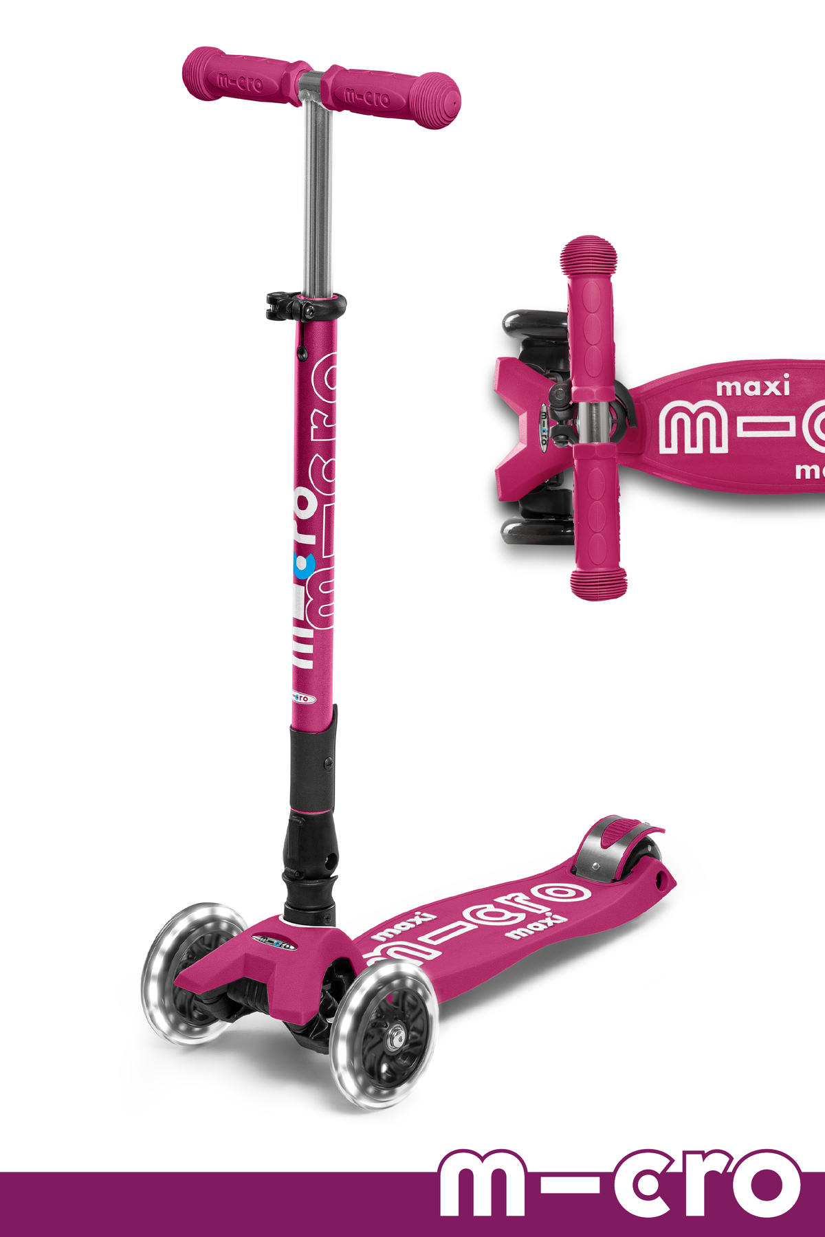 Micro Kickboard Maxi Deluxe Foldable LED