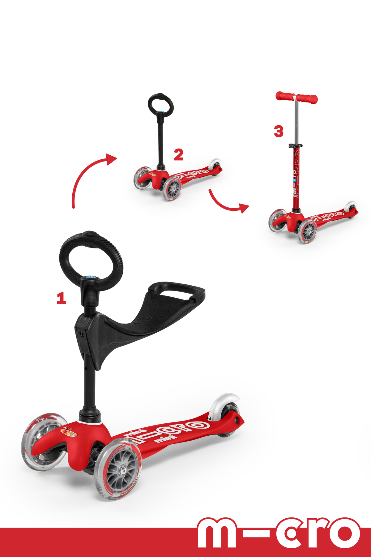 Micro Kickboard Mini Deluxe 3 in 1