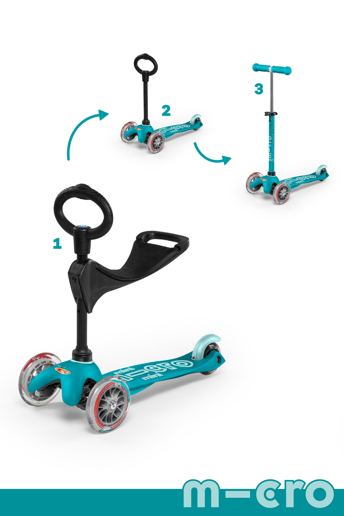 Micro Kickboard Mini Deluxe 3 in 1