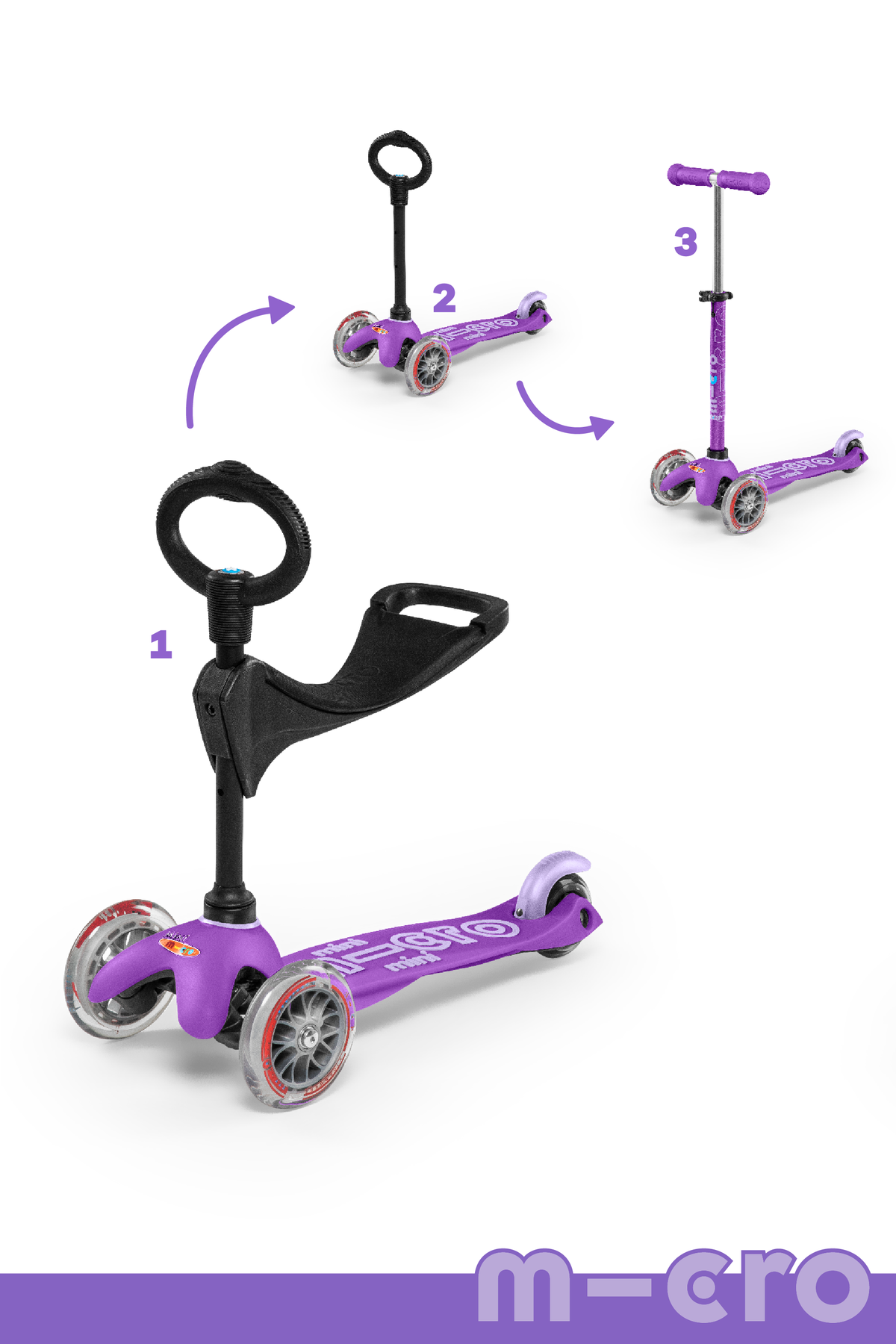 Micro Kickboard Mini Deluxe 3 in 1