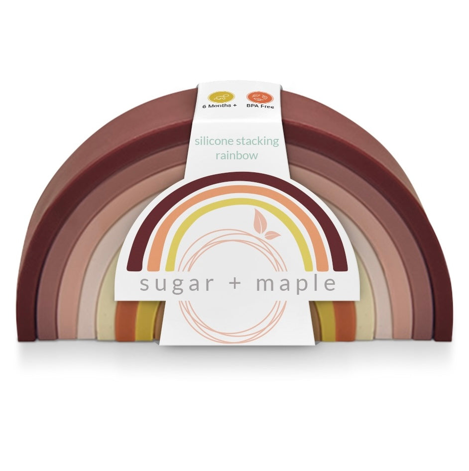 Sugar + Maple Silicone Stacking Rainbows