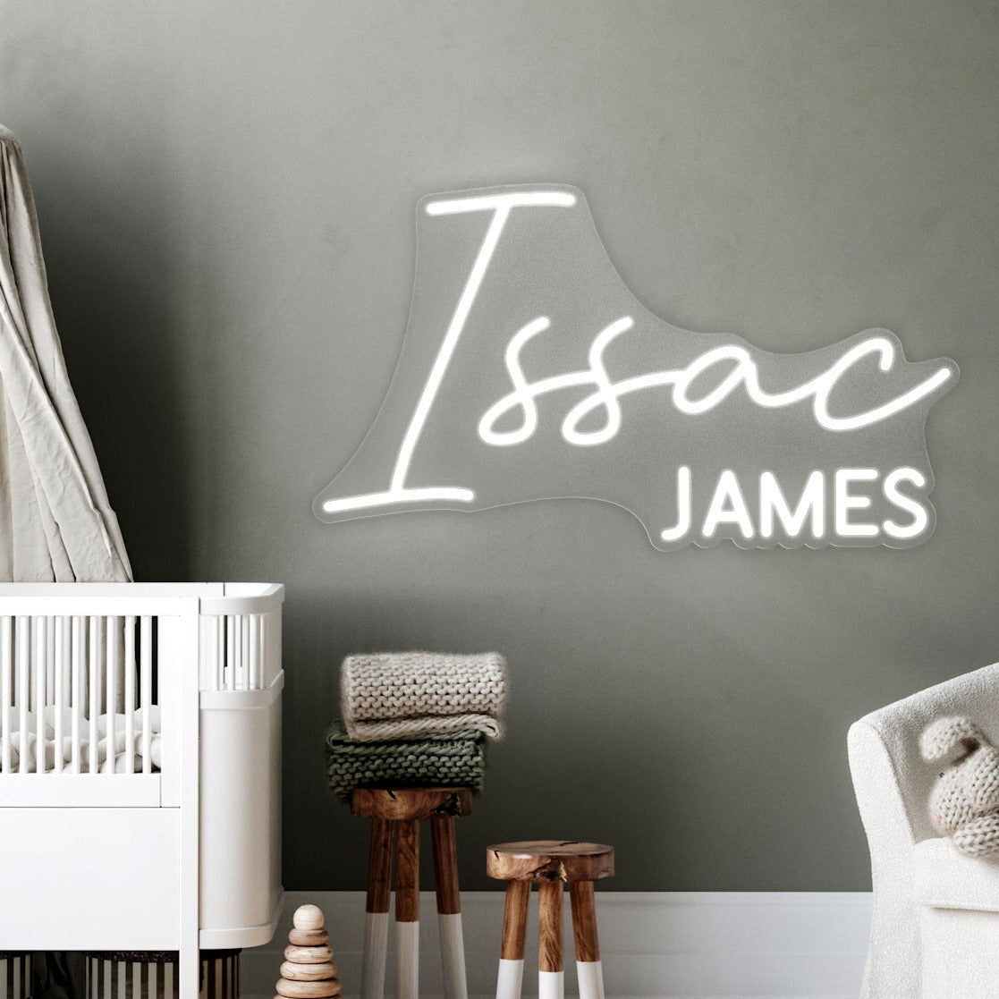 Personalized Neon Stacked Names Sign