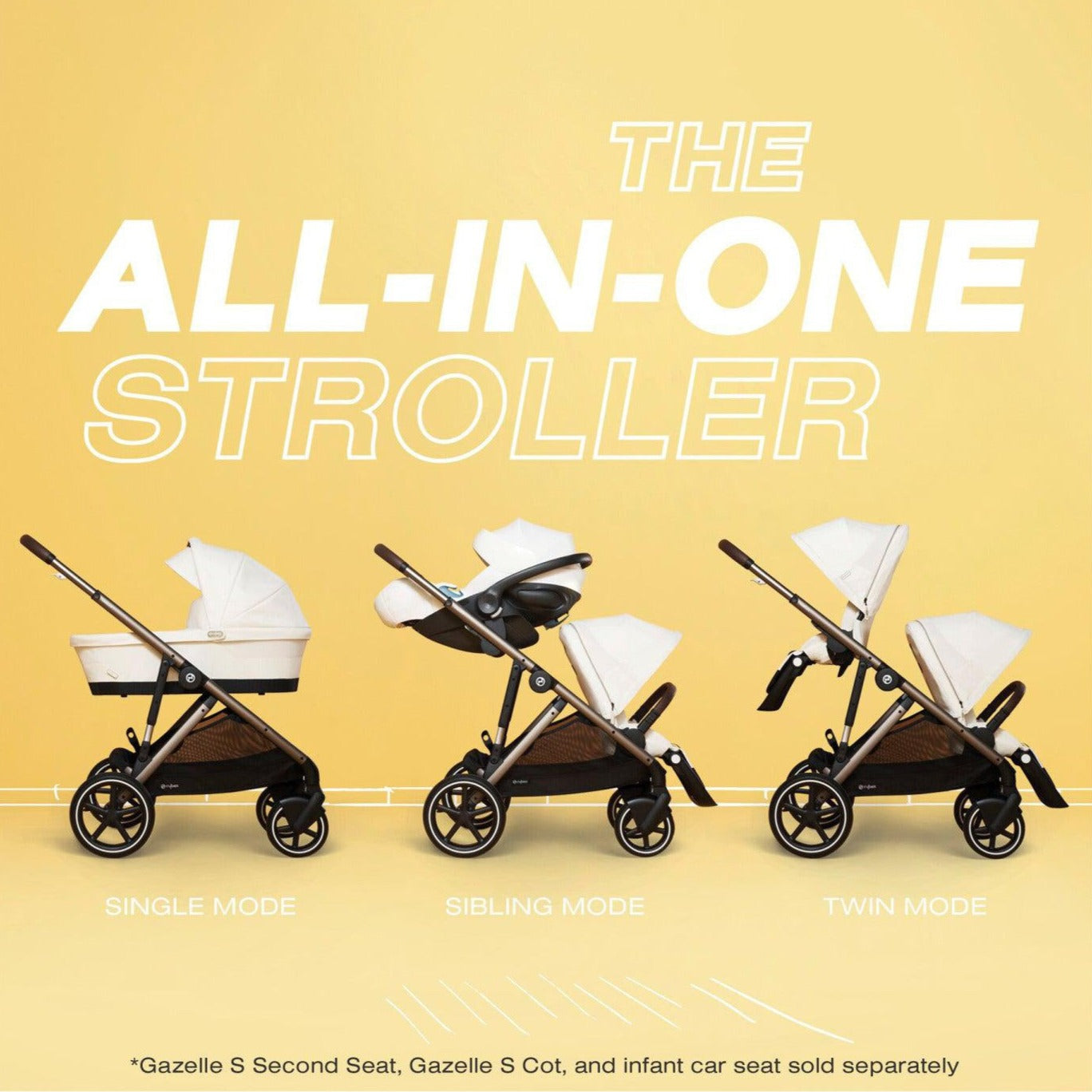 cybex gazelle s2 configurations Cybex Gazelle S Stroller (Black Frame