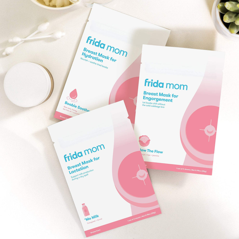 Frida Mom Sore Nipple Set | Cracked Nipple Saline Spray, No-Mess Cream | 2  Piece Set | Breastfeeding Set for New Moms