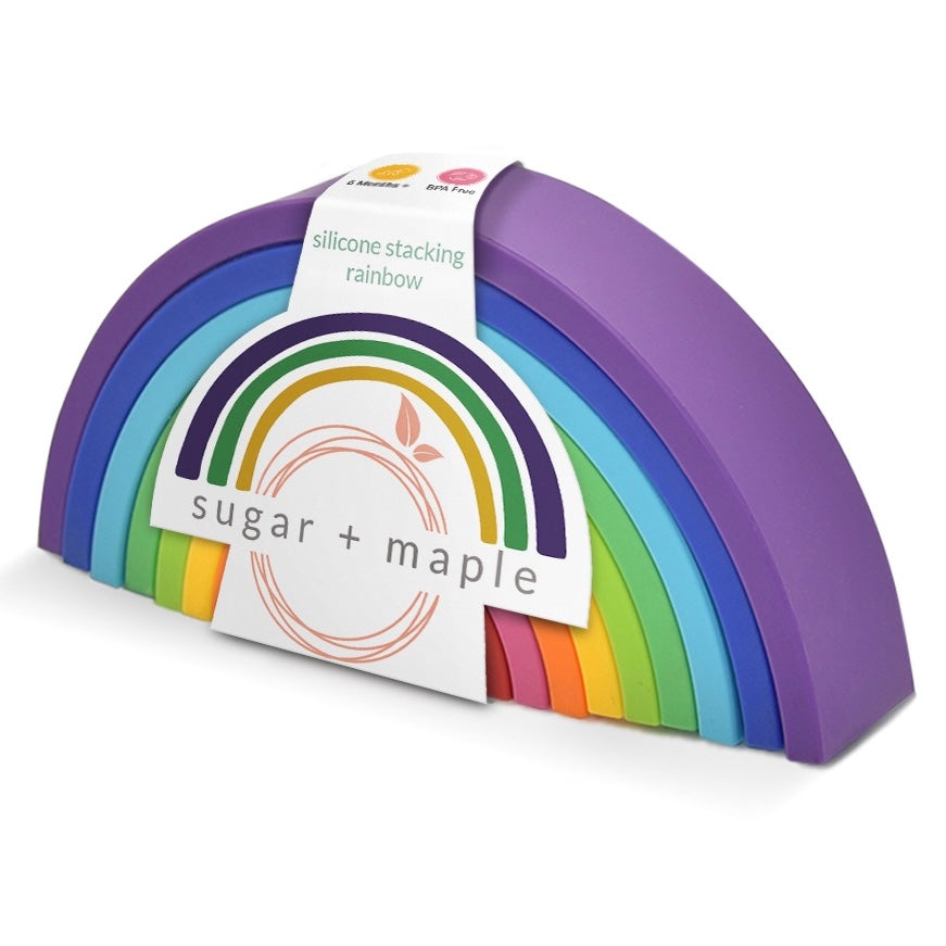 Sugar + Maple Silicone Stacking Rainbows