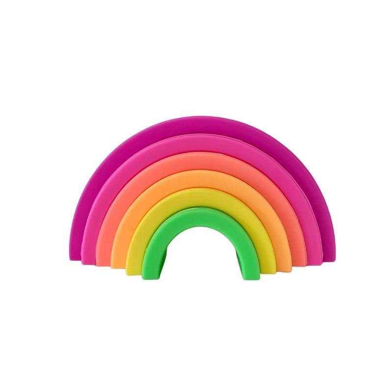 Sugar + Maple Silicone Stacking Rainbows