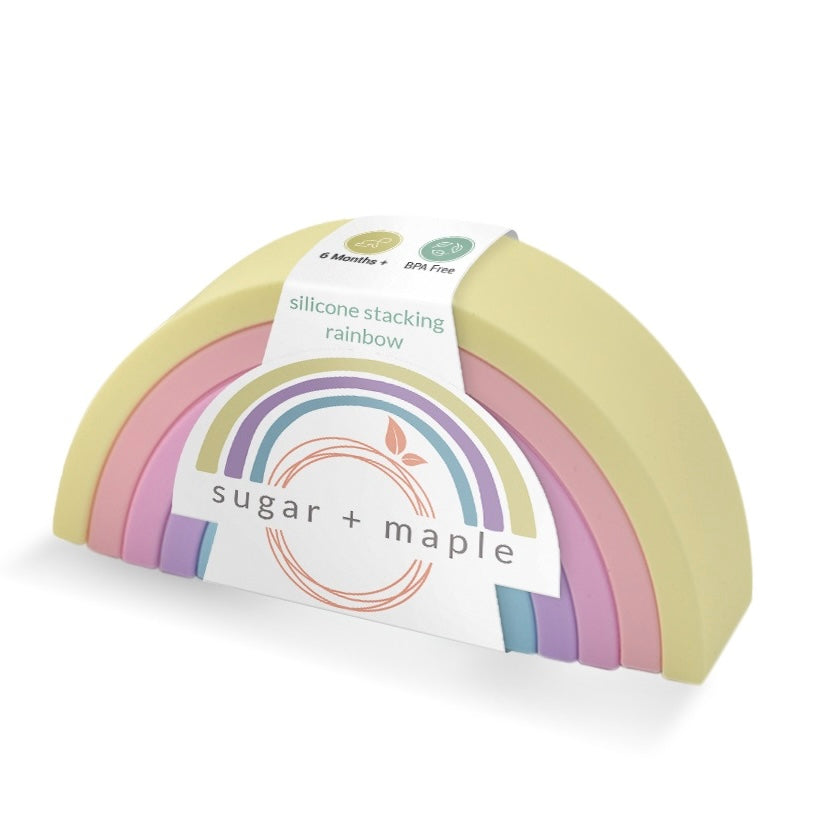 Sugar + Maple Silicone Stacking Rainbows