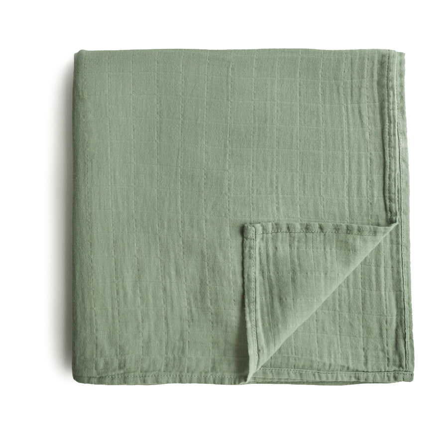 Mushie Organic Cotton Muslin Swaddle Blankets