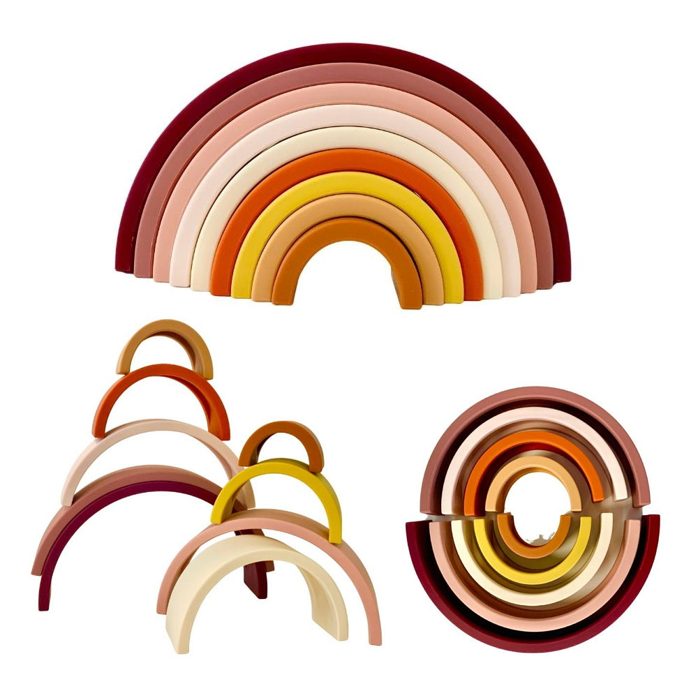 Sugar + Maple Silicone Stacking Rainbows