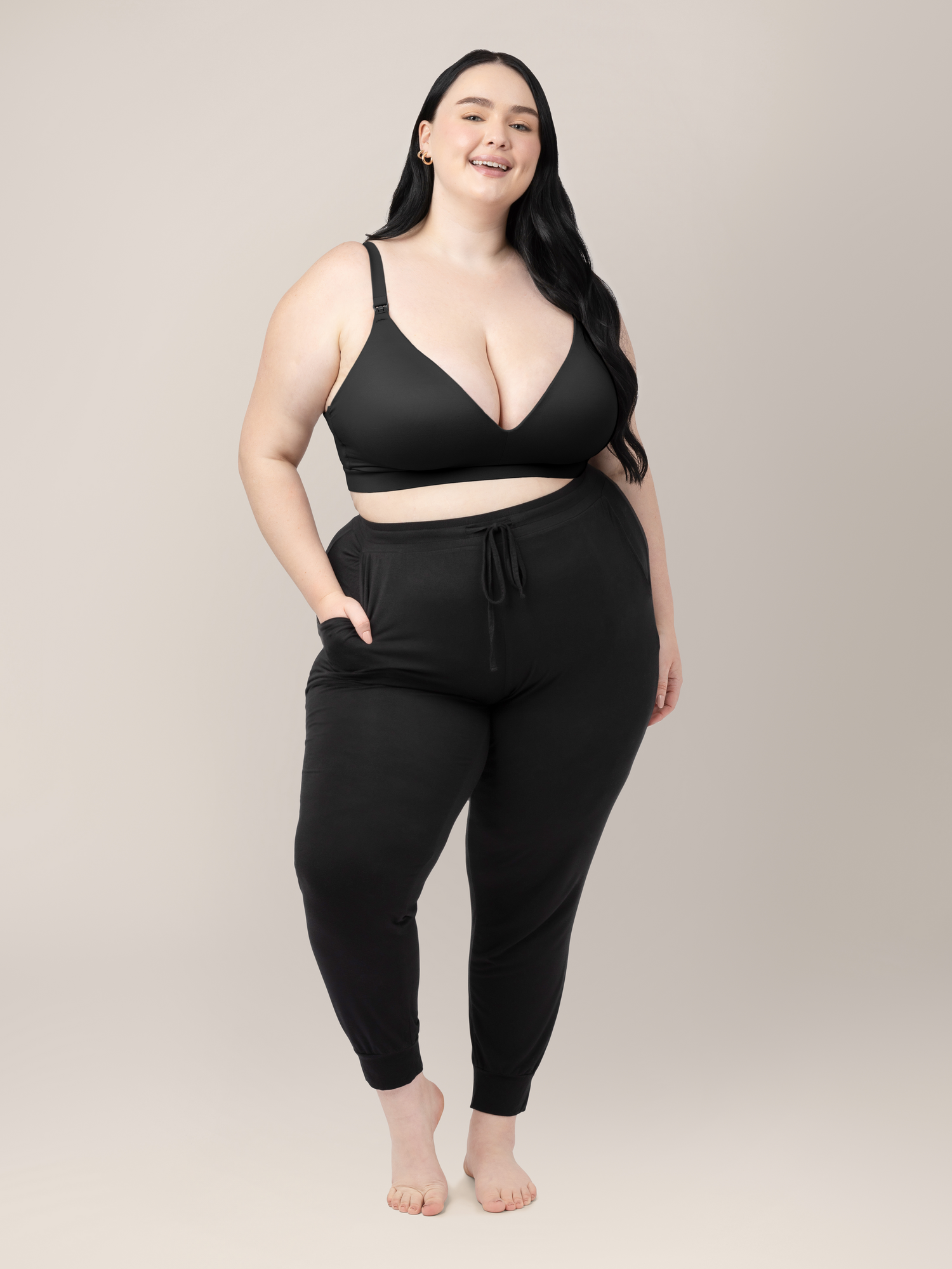 Minimalist Maternity & Nursing Bra | Black - Babies in Bloom