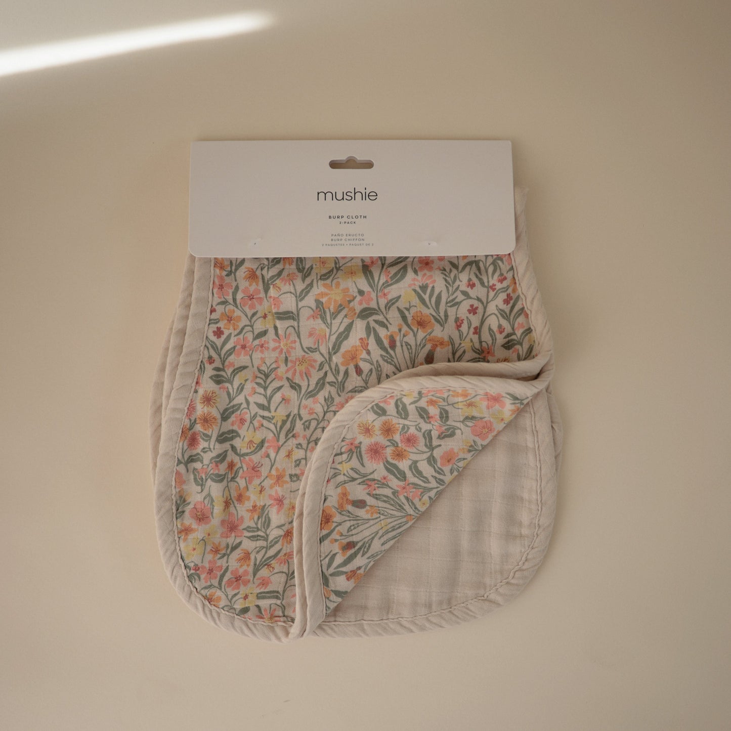 Organic Cotton Muslin Burp Cloth 2-Pack - Babies in Bloom