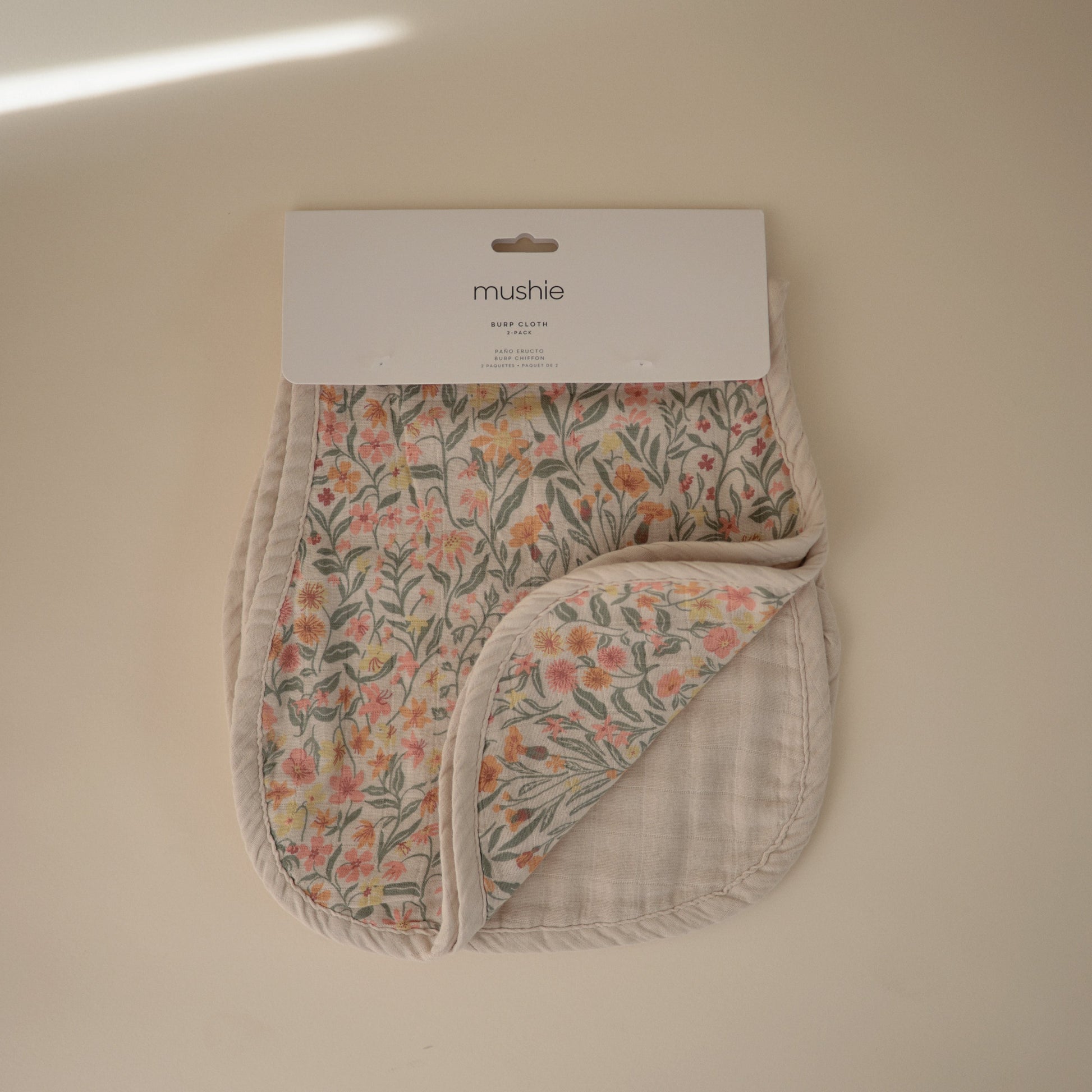 Organic Cotton Muslin Burp Cloth 2-Pack - Babies in Bloom
